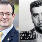 El alcalde de Airmont (NY) Phillip Gigante y su abuelo, el mafioso Vincent Gigante.-