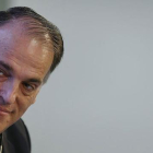 El presidente de la Liga de Fútbol Profesional (LFP), Javier Tebas, durante una conferencia.-JAVIER LIZÓN