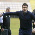 Nacho Fernández durante el choque ante la Real B del pasado domingo.-RAÚL G. OCHOA
