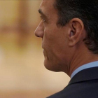 Pedro Sánchez durante el acto de celebración del cuadragésimo aniversario de la Constitución.-JOSÉ LUIS ROCA