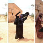 Las mujeres sirias celebran su liberación despojándose de los niqabs y velos que vestían obligadas por el Estado Islámico.-REUTERS