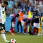 Messi, tras caer eliminado ante Francia en el Mundial de Rusia.-EFE / YURI KOCHETKOV