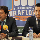 Jesús Martínez y Félix Sancho, presidente y vicepresidente (también patrocinador) del San Pablo Inmobliaria CB Miraflores.-MARÍA GONZÁLEZ / CB MIRAFLORES