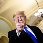 El presidente de los Estados Unidos, Donald Trump, en conferencia de prensa.-AFP