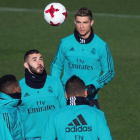 Entrenamiento del Madrid este miércoles en Valdebebas.-EFE / RODRIGO JIMÉNEZ