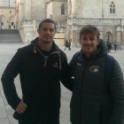 Los hermanos Santi y Facundo Salas posan durante su estancia en Burgos.-ECB