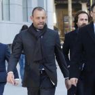 Rosell y Bartomeu, en una visita a la Audiencia Nacional para declarar por el caso Neymar.-/ JUAN MANUEL PRATS