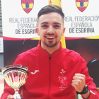 Ibáñez posa con sus trofeos-ECB
