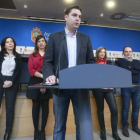 Imagen de archivo del grupo municipal socialista durante una comparecencia de prensa-Raúl G. Ochoa