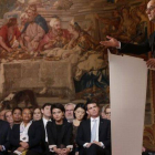 Hollande, ayer, durante su comparecencia de prensa semestral.-