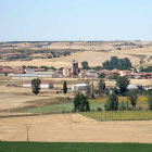Imagen de Pinilla Trasmonte con las tierras de cultivo rodeando la localidad.-ECB