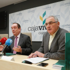 Manuel Morquillas, Ramón Sobremonte y José María Calzada, en la presentación del último número del Boletín de Coyuntura Económica. SANTI OTERO