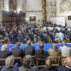 La firma del acuerdo para la creación dela fundación y del protocolo de colaboración tuvo lugar en la Capilla de los Condestables de la Catedral de Burgos.-ISRAEL L. MURILLO
