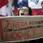 Protestas en Chile exigiendo una nueva Constitución.-EFE
