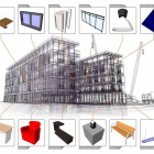 Proyecto de edificio en BIM con carpetas de información de cada elemento.-