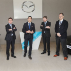 De Santiago presentó  las nuevas instalaciones de Mazda. en la imagen con Lacalle, Benavente e Ibáñez.-ISRAEL L. MURILLO