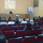 Un momento de las charlas celebradas ayer, a las que siguieron varias visitas guiadas por la localidad.-ECB