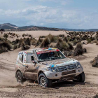 Cristina Gutiérrez en plena acción en la octava etapa del Dakar 2018-DKR Raid Service