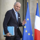 El ministro francés de Exteriores, Laurent Fabius, tras una reunión del Consejo de Ministros en el palacio del Elíseo en París.-EFE / CHRISTOPHE PETIT TESSON