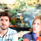 El Consejo de Coordinación de Podemos Castilla y León, con la participación entre otros del secretario general de la formación, Pablo Fernández (D), ofrece una rueda de prensa-Ical