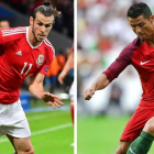 Gareth Bale y Cristiano Ronaldo, en la Eurocopa.-AFP / PATRICIA DE MELO MOREIRA