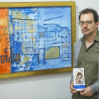 Jorge Camarero inauguró ayer su exposición 'Oro, azul y mirra' en el Teatro Principal-ISRAEL L. MURILLO