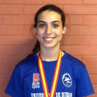 Eva Santidrián posa con la medalla de plata.-