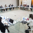 Imagen de la reunión celebrada ayer en la sede de laFundación Atapuerca, en Ibeas de Juarros.-ICAL