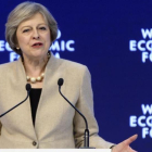 Theresa May en Davos.-Laurent Gillieron