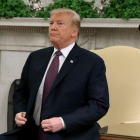 Las palabras de Trump se produjeron horas después de que Pekín anunciase que desde el 1 de junio impondrá aranceles del 25 % a bienes importados de EE.UU.-GETTY IMAGES