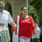 Isabel  Pantoja, hace cuatro días, cuando salió de la cárcel, en su primer permiso penitenciario.-Foto: GOGO LOBATO / AFP