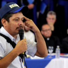 Medardo Mairena en un foro del diálogo nacional con el gobierno de Nicaragua.-REUTERS