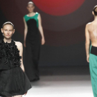 Imagen de creaciones de la diseñadora burgalesa en en el desfile de ayer en la Mercedes-Benz Fashion Week .-ICAL