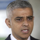 El alcalde de Londres, Sadiq Khan, en una comparecencia ante la prensa.-Yui Mok