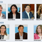 SUPLENTES. La lista del Congreso se completa con Mario Laso, Sara Barriuso y Esteban Martínez. En el Senado, Mercedes Alzola y Juan Manuel Romo son suplentes de Contreras; César Barriada y Mónica García, de Pascual y Marta Arroyo y Jesús Briones, de Crist-ECB