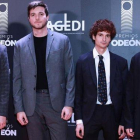 El grupo Carolina Durante, en la alfombra roja de los Premios Odeón, el 20 de enero en Madrid.-