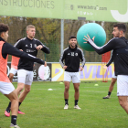 Imagen del entrenamiento de ayer del Burgos CF.