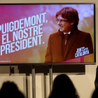 El cartel electoral de Junts per Catalunya-/ DANNY CAMINAL