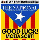 La portada del escocés The National de este sábado.-EL PERIÓDICO