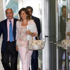 El presidente de la Federación Regional de Municipios y Provincias (FRMP), Miguel Ángel García Nieto, y la viceconsejera de Economía, Begoña Hernández, inauguran una jornada sobre Compra Pública Innovadora-Ical