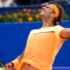Nadal celebra su victoria sobre el alemán Kohlschreiber.-AFP / JOSEP LAGO