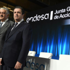 El consejero delegado de Endesa, José Bogas, ha destacado que, una vez más, el grupo ha cumplido con sus compromisos alcanzando unos resultados mejores que los objetivos presentados al mercado.-JOSE LUIS ROCA (EFE)
