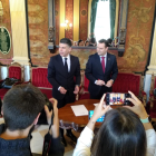 De la Rosa y Marañón firman el acuerdo del presupuesto de 2020.