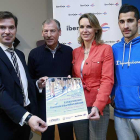 Javier Sagredo, Lorena de la Fuente, Felix Novoa y Jorge Sicilia en la presentación de la carrera-Raúl G. Ochoa