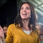 La portavoz de Unidos Podemos en el Congreso, Irene Montero, en el acto La vida, en el centro.-LUCA PIERGIOVANNI (EFE)