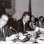 Reol Tejada. A su derecha, Juan A. Arévalo, y, a su izquierda, Eduardo Moreno y García-Verdugo.-FOTO CEDIDA POR REOL