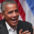 Obama, durante su intervención en la Universidad de Chicago (Illinois), el 24 de abril.-EFE