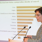 Sonia San Martín recurrió a las estadísticas para reafirmar su discurso.-ISRAEL L. MURILLO
