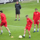 José María Salmerón durante un entrenamiento en El Plantío.-ISRAEL L. MURILLO