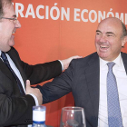 Juan Vicente Herrera y Luis de Guindos.-Ical